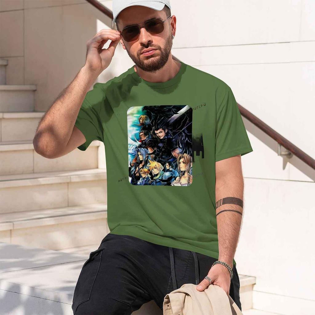 Anime Style Unisexs Tshirt Final Fantasy Characters Design Summer Casual Wear Gift For Gamers And Fans 2026 New Model Shortsleev