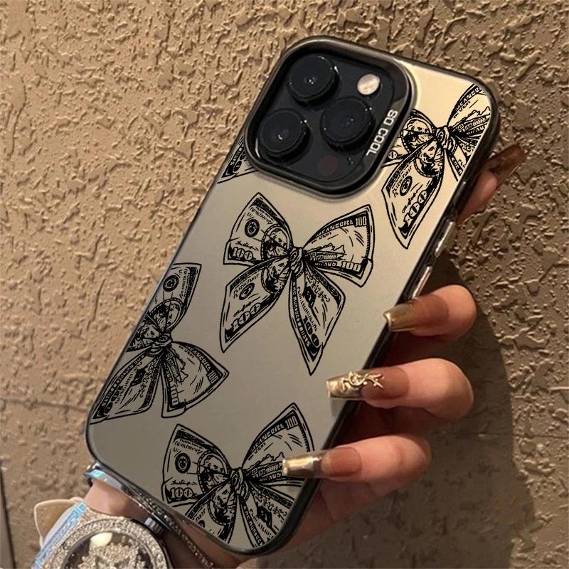 Эстетичный Чехол для Телефона с Бантом Для iPhone 17 Air 16 15 13 12 11 Pro Max Pro Plus Защитный Чехол Funda с Защитой от Царапин