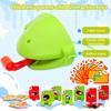 1 Set Sticking-Out Tongue Frog Face Guard Toy Licking Animal Chameleon Lizard Tongue Game 1/2/4 Players Board Game Toddler Boys Girls Gift