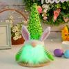 Easter Gnome Sequins Rabbit Faceless Doll with LED Light Ornaments for Spring Swedish Tomtes Dwarfs Home Decorations