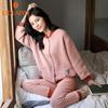 DOAMI Pajamas, Autumn And Winter Thin Quited Air Cotton ong Seeves, Wearabe Outside, Pure Cotton adies' oungewear Set, Size