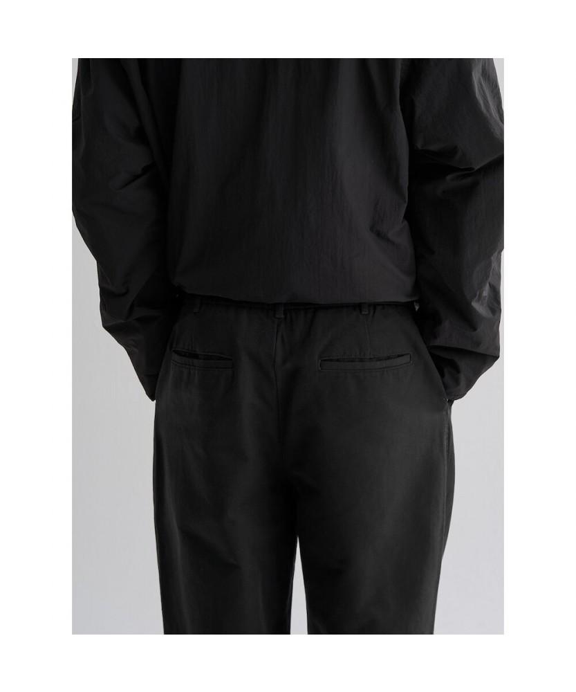8SECONDS Cotton Wide Fit Half-Banding Pants Black