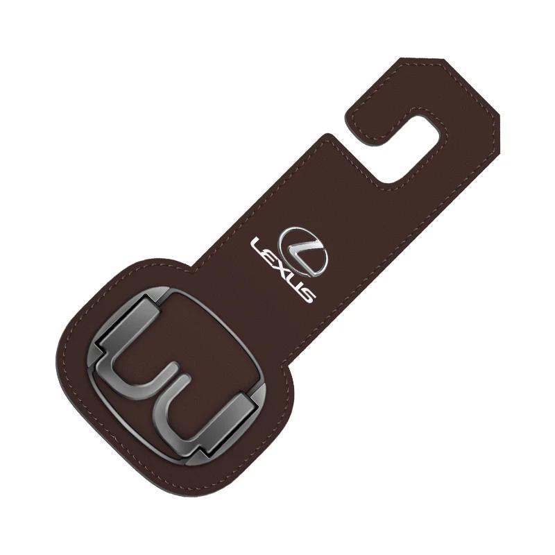 Car Headrest Hook Premium Suede Rear Seat Hanging Dual Hook For Lexus GS IS LS500h ES260 ES300h RX350h NX260 UX260 LM LC RZ450e ACX1