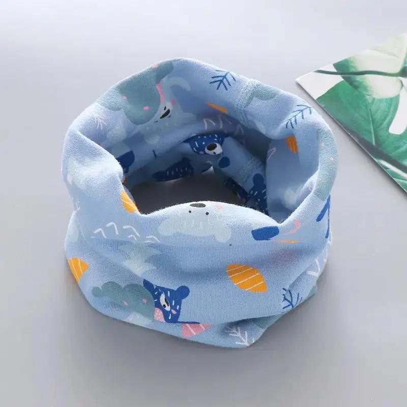 1-6pcs Winter Children Warmer Neck Scarf For Kids Boys Girls Neckerchief Cute Baby Cartoon Scarf Soft Neck Collar Scarves