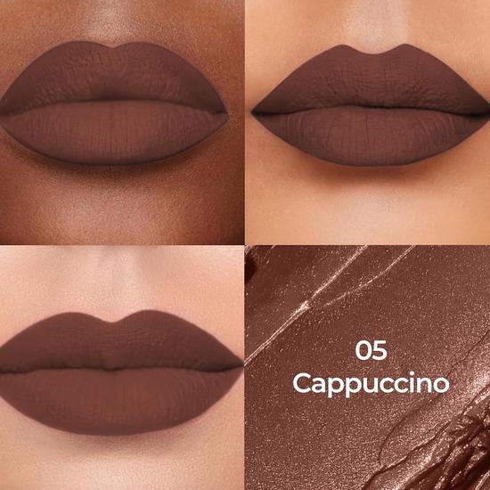 Colors Queen Luxury Matte Non Transfer Lipstick - 05 Cappuccino, 4g | Highly Pigmented, Single Stroke Application, Ultra Matte Long Lasting