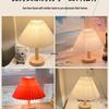 Nordic Retro Pleated Night Light: Bedroom Bedside Table Lamp with Internet Celebrity Style