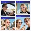 AI Intelnt Translation Glasses 100+ Online Language Bluetooth Call Earphones Smart Glasses Men Women Anti-UV Sunglasses