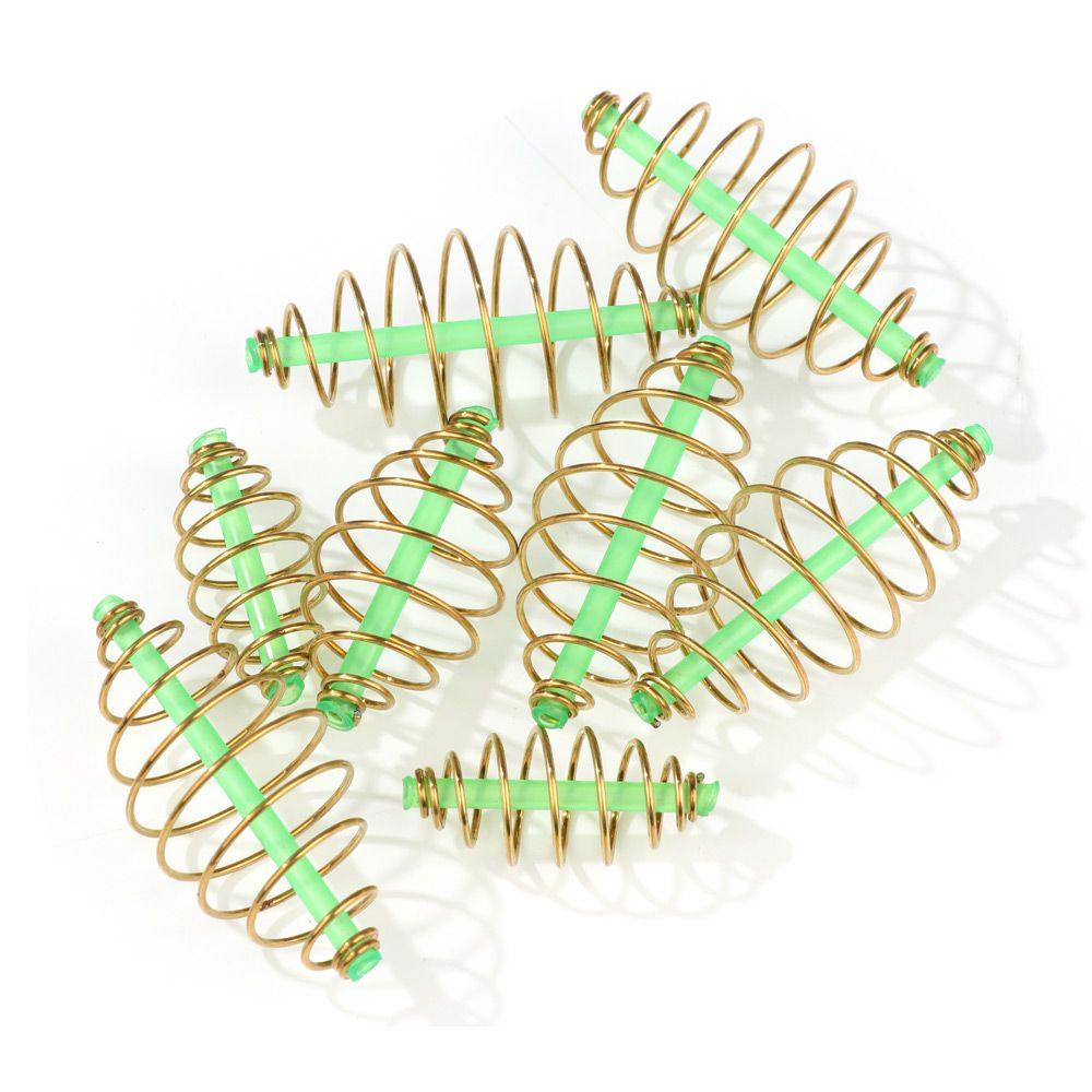 High Quality Olive Method Leader Spring Lure Hanging Tackle Fishing Bait Stainless Steel Feeder