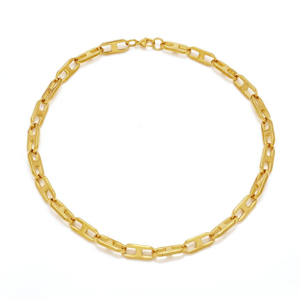 Ювелирные изделия из титановой стали, ожерелье, креативная японская цепочка со словами, универсальная цепочка с открытой ключицей, комплект с пряжкой из нержавеющей стали