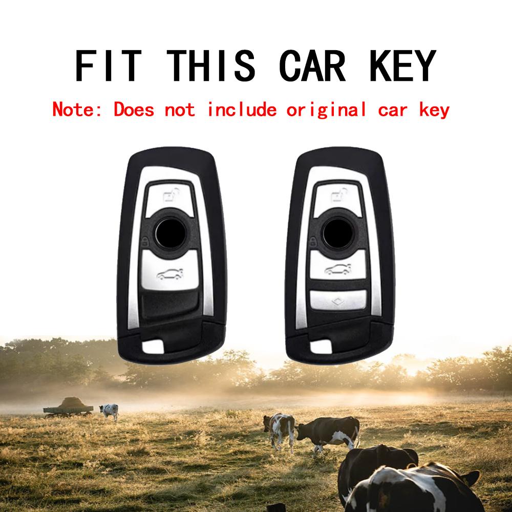 Подходит для чехлов на ключ BMW для 3 серии, 5 серии, X1, X2, X3, X4, X5, X6, X7, полное покрытие, натуральная кожа с пряжкой