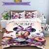 3pcs Minnie3 Cover Set - Personalized Name, HD Printed Bedding with 1 Cover and 2 Pillowcases - Perfect for Home Decor, Easy Care