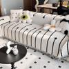 Nordic High-Grade Sofa Cover Towel Universal All-Covered Dust Cover Black Line Living Room Sofa Cover Universal Cover