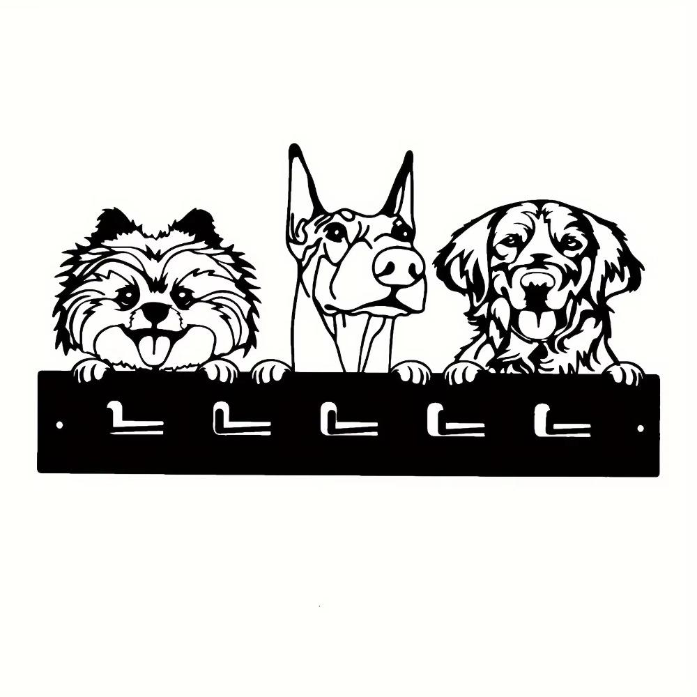 Wall-Mounted Key Holder Metal Animal Design Key Rack with 5 Hooks, Stylish and Decorative Key Hanger for Home Wall Organization