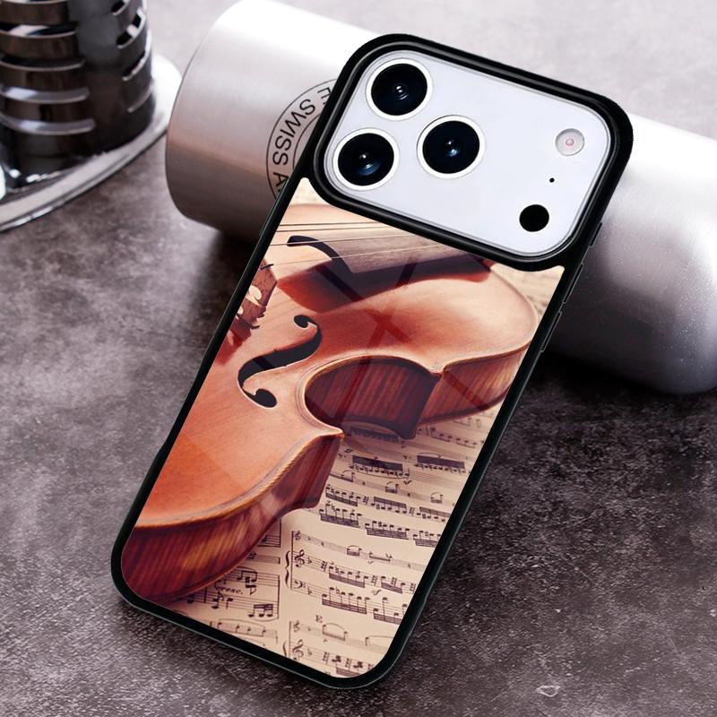 Музыкальный чехол для телефона с изображением скрипки и гитары для iPhone 17 16 15 Pro Max Air 14 13 12 11 Plus Ударопрочный чехол Capa