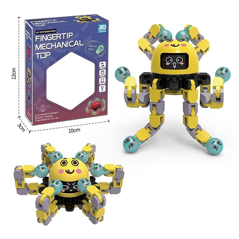 Светящийся сменный механический кончик пальца гироскоп декомпрессионный палец гироскоп меняющий лицо детские игрушки