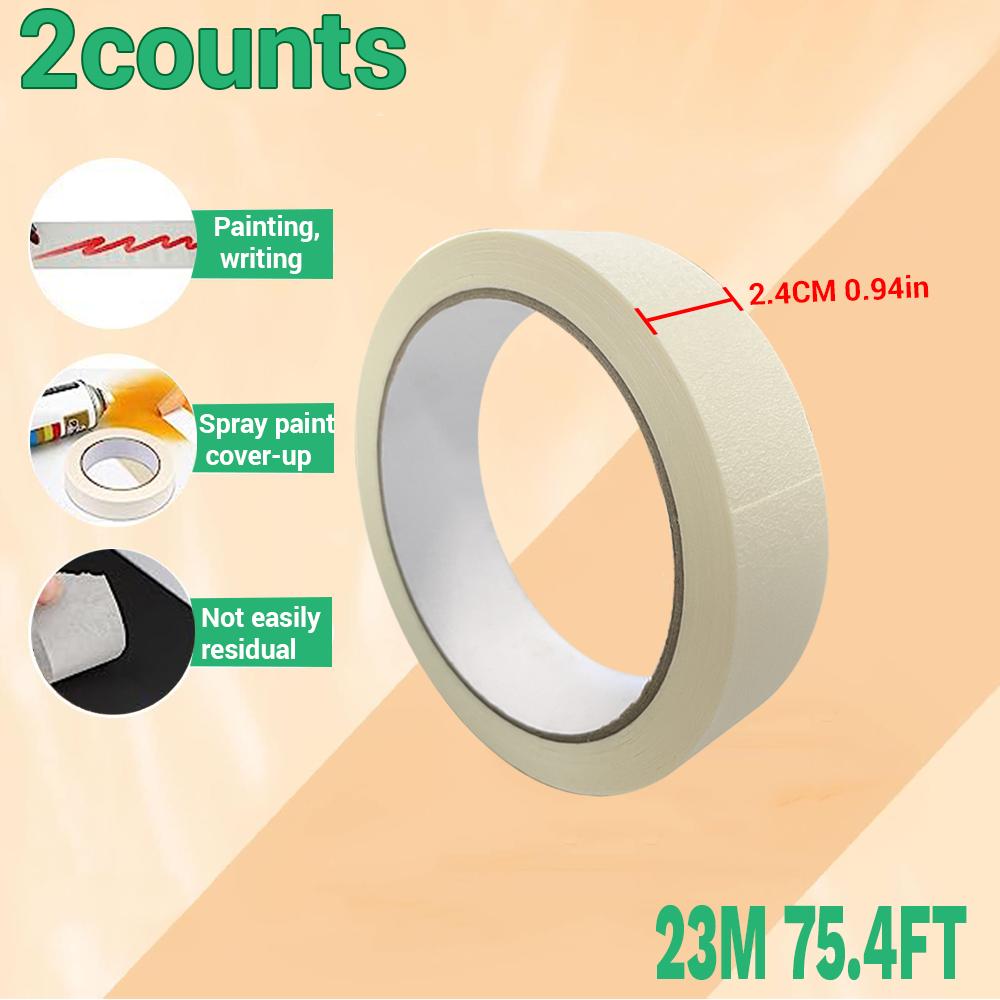 Малярный скотч Белый Односторонний Клейкий Крепированная бумага для Масляной Живописи Эскиз Рисование Принадлежности Покраска Автомобилей