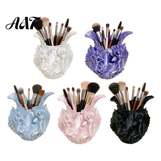 Multi-functional Storage Box Makeup Brush Holder, with Thickened Stable Base, Fairies Decor Silk Pen Organizer for Desk Texture Box, Dressing