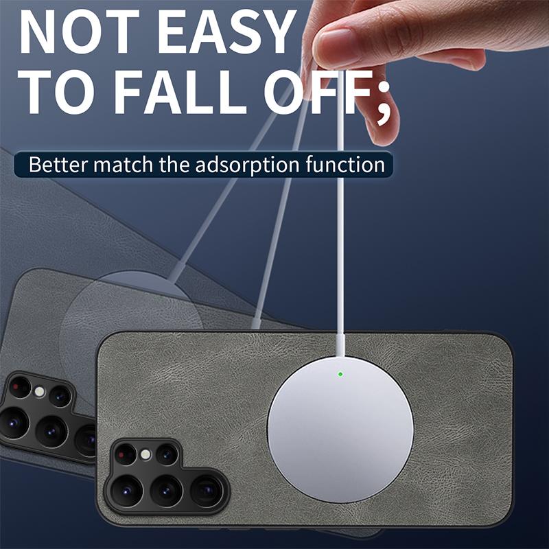 For Samsung Galaxy S25 Ultra Magnetic Case WANLONFENG SD Series PC TPU Phone Cover with 2Pcs Screen Film