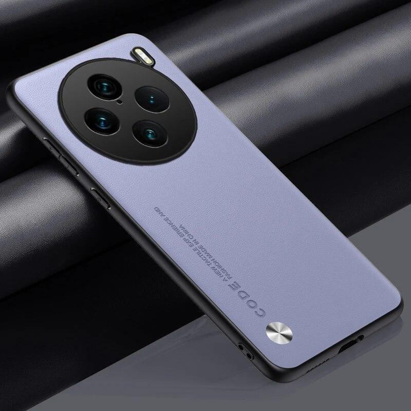 Обычный чехол из искусственной кожи для Vivo X100 Pro X 100 X100pro, задняя крышка, матовый силиконовый чехол с полной защитой, противоударный чехол для телефона Vivo Y100 Y17S X90 Pro Plus