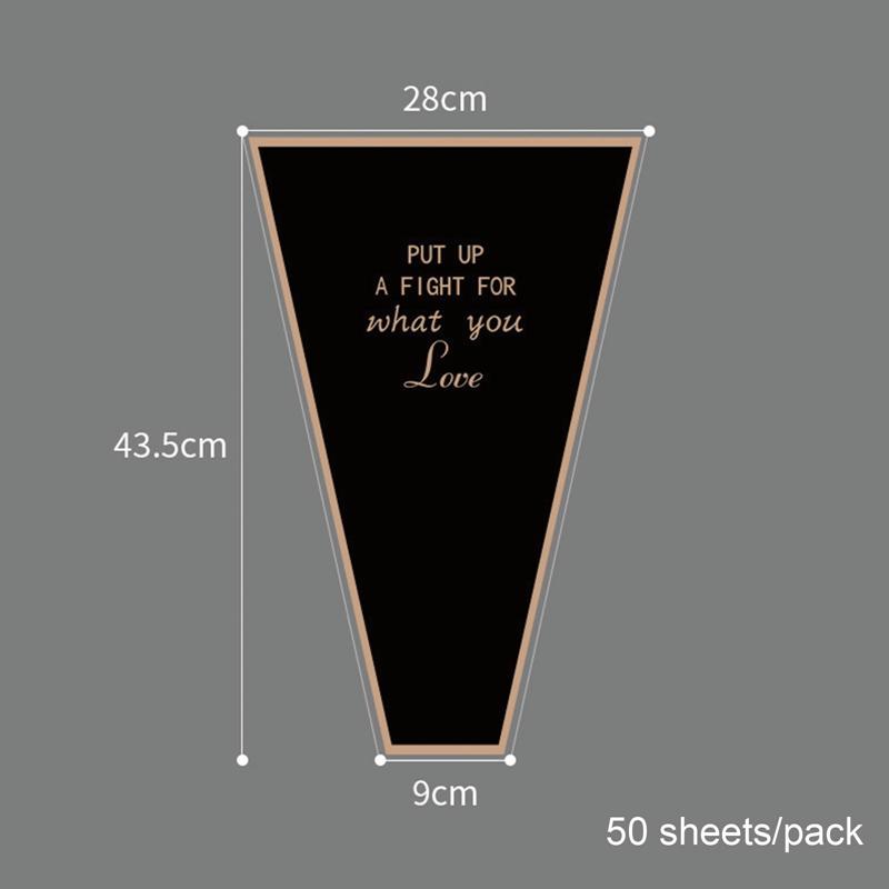 50 шт. упаковочная бумага для букета роз цветы прозрачный полиэтиленовый упаковочный материал для подарков на свадьбу флористические принадлежности