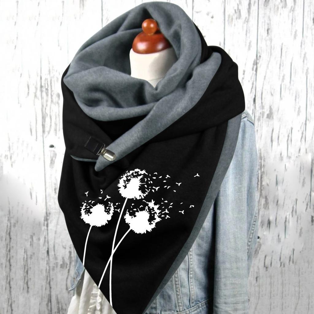 Шарф унисекс Шарфы на пуговицах с принтом Мягкий теплый шарф для лобового стекла