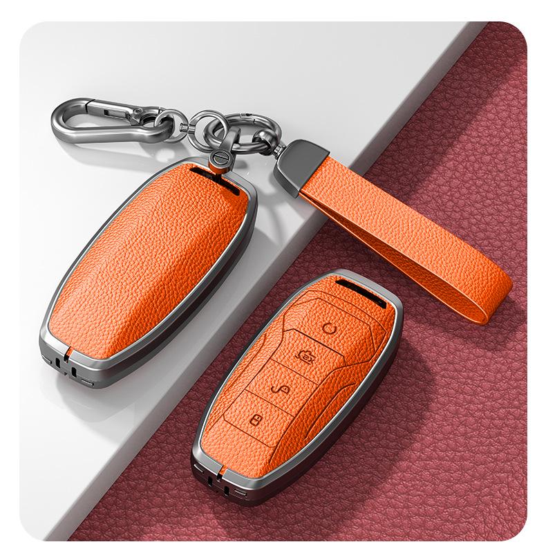 Чехол для ключа BYD Han: Подходит для BYD Qin Pro, Song Max, New Energy, Tang и Song Plus Автомобильные сумки с металлическим корпусом