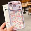 INS Чехол с цветочным узором для iPhone 17 Pro Max Для iPhone 16 15 14 13 Pro Max Роскошный Гибридный TPU+PC Прозрачная задняя панель Жесткий чехол