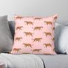 Walking Tigers Pink Square Pillowcase Polyester Linen Velvet Creative Zip Decor Throw Pillow Case Home Cushion Case