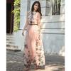 Floral Print Halter Chiffon Long Dress Women Dresses Sexy Casual Beach Dress