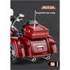 1/9 Харли D-vTRI GLIDE ULTRA Роскошный Трехколесный Мотоцикл Литой Металлический Модель Мотоцикла Звук и Свет Коллекция Декорация Подарок КОРОБКА