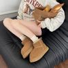 Fashion Women Snow Boots Platform Fur Warm Flats Suede Cotton Shoes Trend Winter Outdoor Casual Brand Flats Cozy Sleeve Platform Shoes