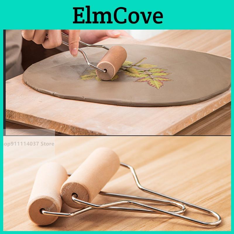 Art Wooden Solid Pushing Pottery Clay Roller Polymer Clay Forming Tools Surface Trimming Rolling Roller Stick Diy Pottery Tools