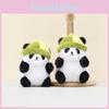 Adorable Plush Panda Keychain Soft Toy Cute Hat Panda Doll Decor For Bags