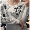 2KWEIRD Y2k Графический принт креста и крыльев Женская футболка с длинным рукавом Гранж Фея Футболка Харадзюку Эстетика 2000-х Панк Стиль Одежда Уличная одежда