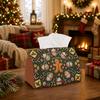 1pc Traditional Cozy Winter Tissue Box - Gingerbread Cookie Cocoa Mug Napkin Storage Box, Suitable for Rolls/Facial Tissues/Single Sheets, Available F