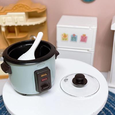 Кукольный домик Игровой домик Кухня Модель Миниатюрные электроприборы Мини-модель Рисоварка Имитация Еда Аксессуары для игровых сцен
