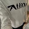 Aphex Twin Unisexs Tshirt Cotton Autumn Graphic Oversized Aesthetic Korean Fashion Long Sleeve Tops T
