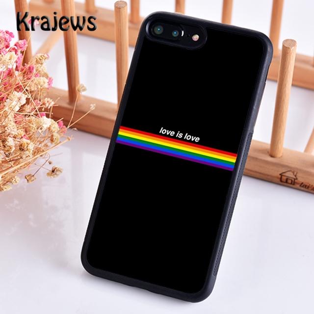Krajews Gay Lesbian LGBT Rainbow Pride Soft Phone Case For IPhone 18 17 Air 16 15 14 plus 11 12 13 pro max coque Fundas
