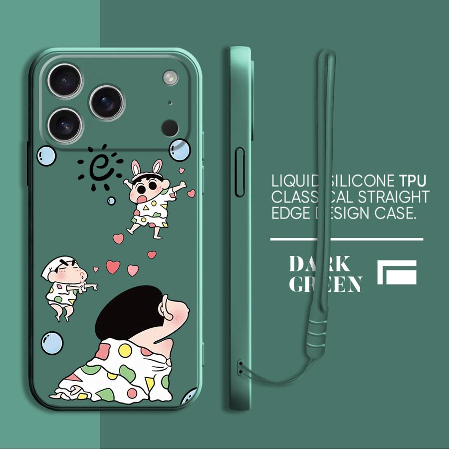Phone Cover Case for Apple iPhone 17 Pro Max 13 Mini 7 8 16 11 XS XR Air 12 Plus 15 Cartoon Crayon Shin-chan
