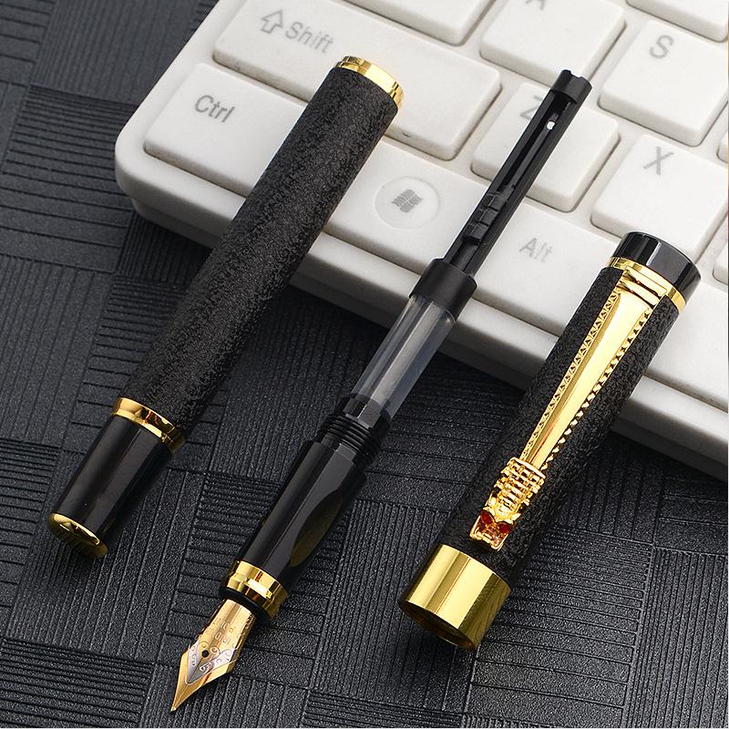 Бизнес-металлические цвета, авторучки для подписи, 0,38/1,0 мм, сменные чернильные ручки, модные матовые письменные школьные подарки, канцелярские принадлежности