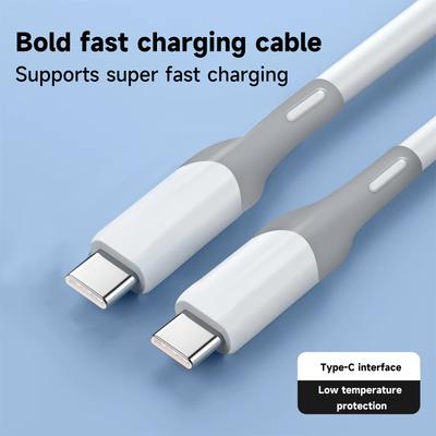 Неломающийся силиконовый USB Type C кабель для передачи данных на высокой скорости, совместимый с Xiaomi Redmi и другими смартфонами, зарядный кабель