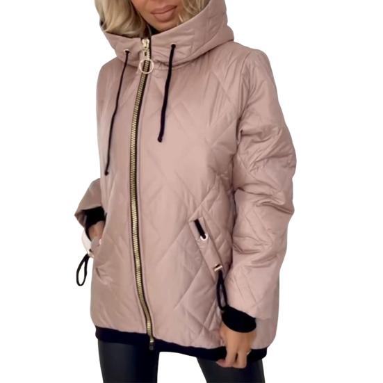 Зимнее пуховое пальто с капюшоном и застежкой-молнией на шнурке, ветрозащитная утепленная верхняя одежда, сохраняющая тепло, приталенное пальто для холодной погоды