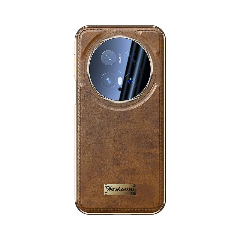 Применимо к чехлу для мобильного телефона Huawei mate70pro, чехол со всеми гранями для объектива, mate60pro, магнитное притяжение, гальваническое покрытие, противоударный, ретро-чехол из кожи