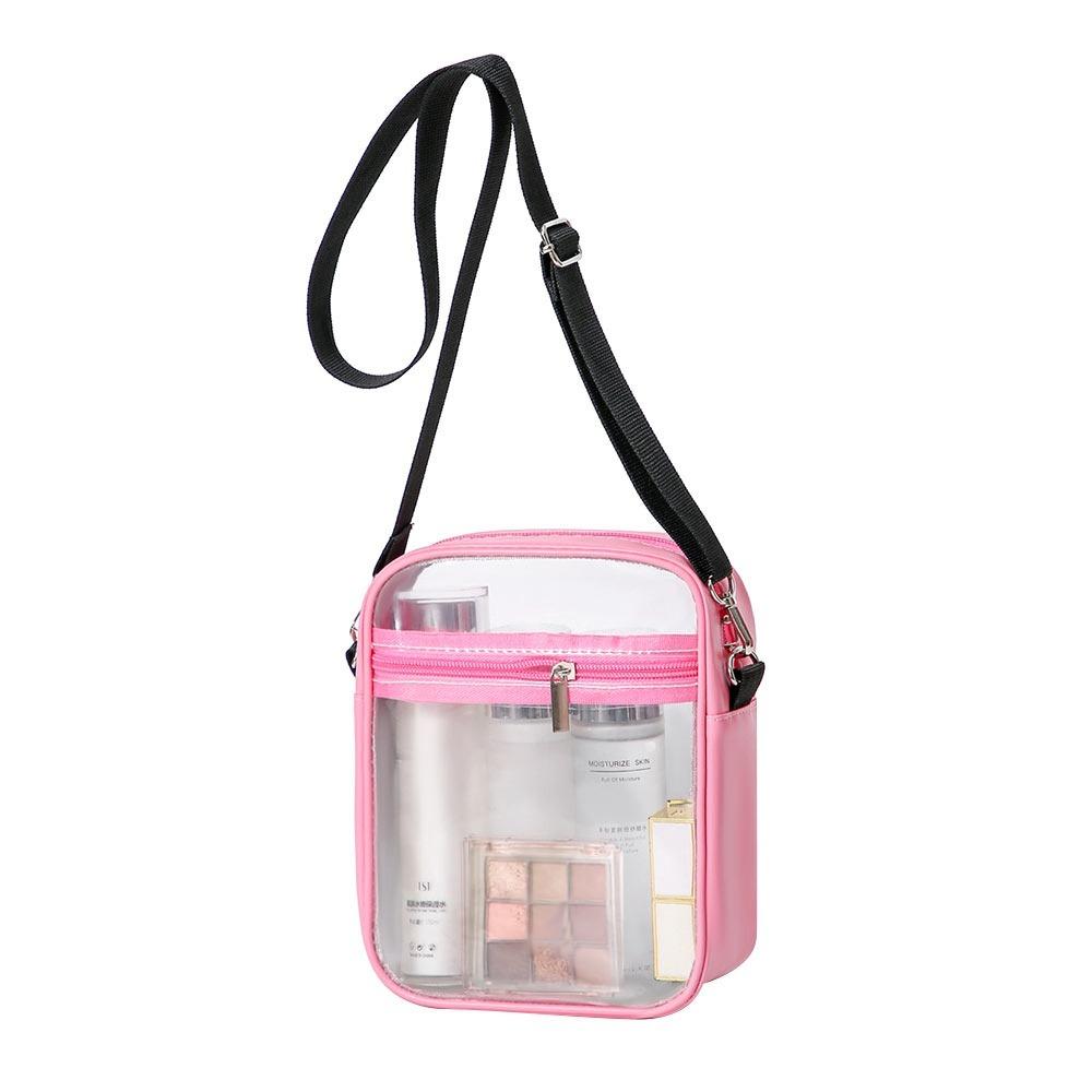 Storage Bag PVC Transparent Bag Square Waterproof Crossbody Bag Portable Women Handbag  Women