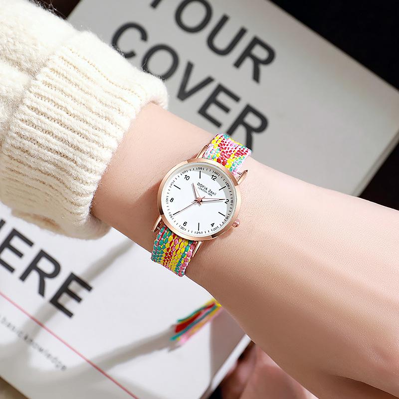 Новые модные персонализированные простые часы, женские часы, цифровые часы с ремнем и бабочкой