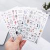 Office School Supplies Fresh Watercolor Style Stickers Travel Diary Photo Album 6 Pieces Gift Kawai Stationery Cute Lovely