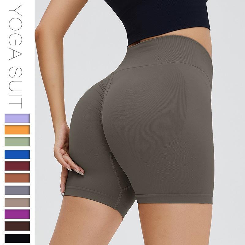 Seamless Three-point Fitness Shorts Women's High-waisted Hip Lift Sports Shorts Tight Quick-dry Yoga Shorts
