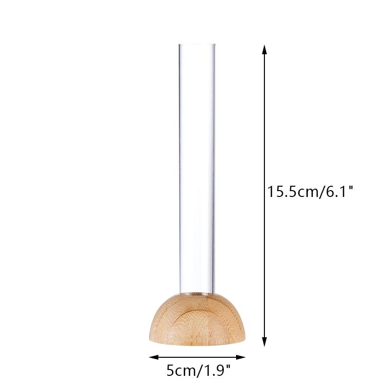 Креативный скандинавский стиль круглая стеклянная круглая ваза в деревянном искусстве гидропонные зеленые лотосные украшения стеклянные вазы настольный декор