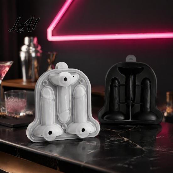 Fun Shape Ice Molds Prank Cube Mold Silicone Easy Release Novelty Tray Creative Drink Chiller Non-stick Flexible Maker for Cocktails Whiskey