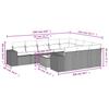 11 Piece Grey Garden Sofa Set with Cushions
